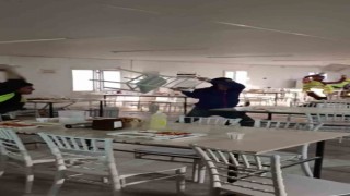 İzmirde inşaat işçilerinin meydan muharebesi gibi kavgası