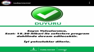İzmirde vapur seferleri yeniden başladı