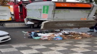 Kadıköyde bir kişi girdiği çöp konteynerinden 2 gün sonra vinçle çıkarıldı
