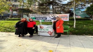 Kadına yönelik şiddete turuncu renkle dikkat çektiler