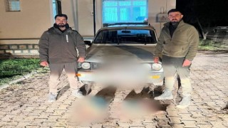 Kahramanmaraşta farla tavşan avında yakalanan şahısların otomobiline el konuldu
