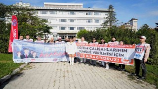 Kamu çalışanları Filistin halkı için bir araya geldi