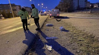 Kamyonet aydınlatma direğine çarptı: 1 yaralı