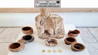Karamanda 9 çalıntı motosiklet ve tarihi eserler ele geçirildi