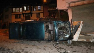 Kastamonuda kontrolden çıkan otomobil takla attı: 2 kişi yaralandı
