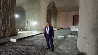 Kayadan oyma Kültepe Müzesinde çalışmalar devam ediyor