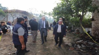 Kaymakam ve başkandan acılı aileye taziye ziyareti