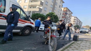 Kaza geçiren motosikletli acısını unutup bilgisayarını sordu