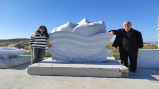 Kazakistanlı Gazeteciler, Gömeç Heykel Sempozyumunu ziyaret etti