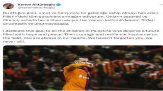Kerem Aktürkoğlu, attığı golü Filistinli çocuklara armağan etti