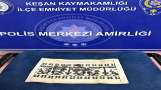 Keşanda aranan şüpheli tarihi eserlerle yakalandı