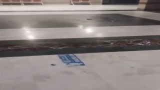 Kocaeli Üniversitesi Eğitim ve Araştırma Hastanesi koridorlarında köpek dışkısı