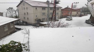 Kozluya mevsimin ilk kar yağışı başladı