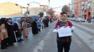 Malatyada Gazze zinciri yürüyüşü