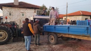 Manisa Büyükşehir Belediyesinin makine desteği üreticinin elini rahatlattı