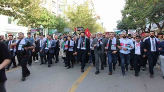 Manisada AK Partiden Filistine destek yürüyüşü