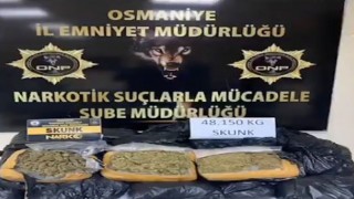 Osmaniye'de 48 kilo skunk ele geçirildi
