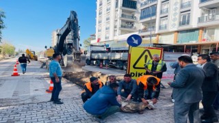 Osmaniye'de asfatlama öncesi kurban kesildi