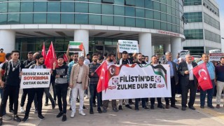 Osmaniye'de üniversiteli gençler İsrail'i kınadı