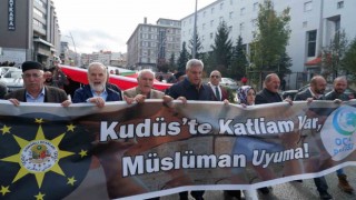 Osmanlı Ocakları Erzurumda dünya Müslümanları için yürüdü