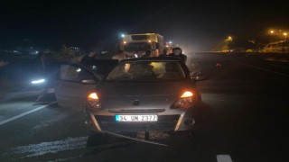 Otomobil eşeğe çarptı: 3 yaralı
