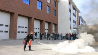 Polislere, “Afet Farkındalık, Yangın ve Tahliye Tatbikatı Eğitimi” verildi