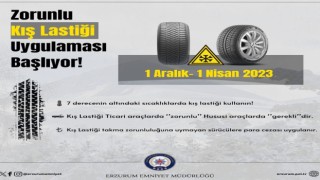Polisten sürücülere kış lastiği uyarısı