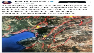 Prof. Dr. Naci Görür, 4.9 büyüklüğündeki depremle ilgili olarak telaşa gerek olmadığını açıkladı