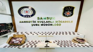 Samsunda 2 kilo metamfetamin ve 13 bin hap ele geçirildi: 3 gözaltı