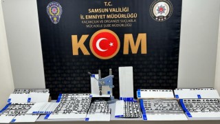 Samsunda sahte plaka imalathanesine operasyon: 2 gözaltı