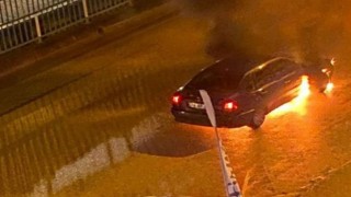 Seyir halindeyken alev aldı