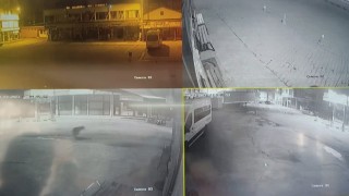 Sokakları süpüren temizlik işçisinin karşısına ayı çıktı