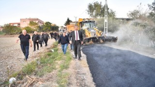 Soner Çetine Salbaşta yol yapım çalışmalarını inceledi