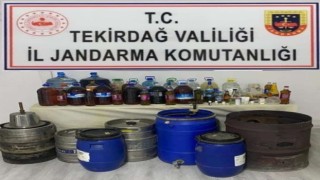 Tekirdağda 278 litre kaçak alkol ele geçirildi