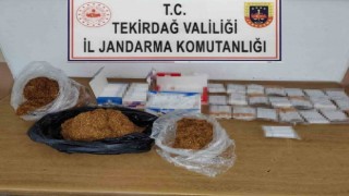 Tekirdağda tütün ve makaron ele geçirildi