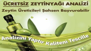 Ücretsiz zeytinyağı analizi başvuruları başladı
