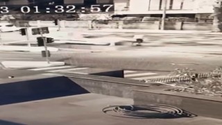 Ümraniyede polise çarpıp kaçan sürücü kamerada