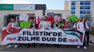 Üniversite öğrencileri Filistine destek için bir araya geldiler