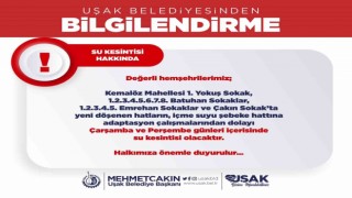 Uşak Belediyesinden su kesinti uyarısı