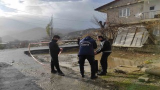 Zabıta ekipleri açılan inşaat temelinde önlem aldı