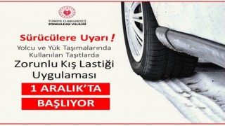 Zonguldakta 1 Aralıkta kış lastiği uygulaması başlıyor