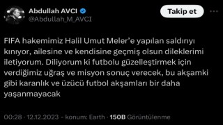 Abdullah Avcıdan, Halil Umut Melere destek mesajı