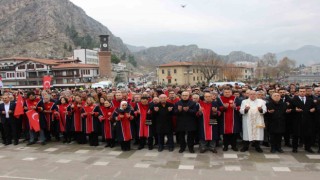 Amasyada akademisyenlerden İsrailin Gazzedeki vahşetine yürüyüşlü tepki