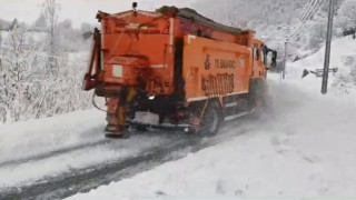Artvinde etkili olan kar yağışı ve heyelan nedeniyle 63 köy yolu ulaşıma kapandı