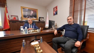 Aybaba, Milli Eğitim Müdürü Aydın Albak'ı ziyaret etti