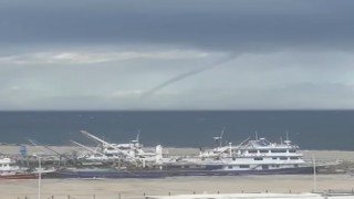 Ayvacık açıklarında denizde hortum oluştu