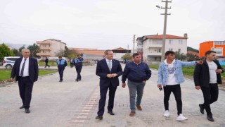 Ayvalıkta iki bölgeye 14 bin metrekare kilit taşı
