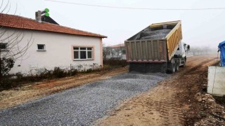 Battalgazide yol çalışmaları sürüyor