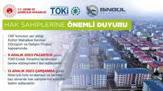 Bingölde kentsel dönüşümde teslimat süreci başladı