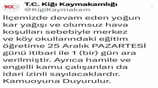 Bingölün 4 ilçesinde taşımalı eğitime ara verildi